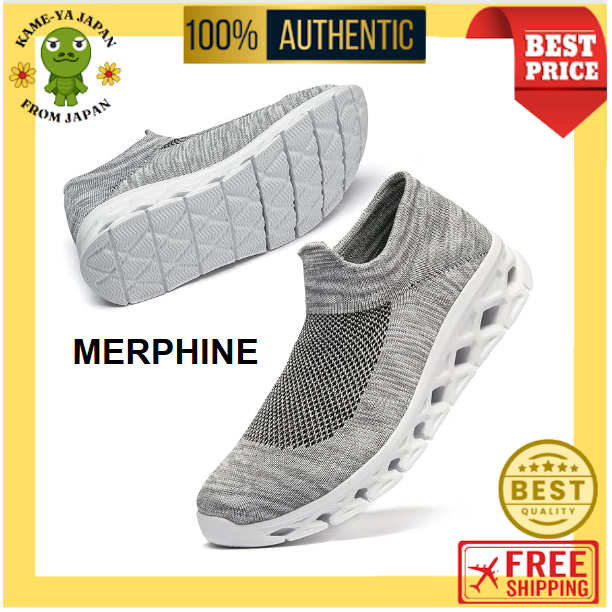 【Direct delivery from Japan】MERPHINE World's most comfortable slip-on sneakers 7color grey/blue/oran
