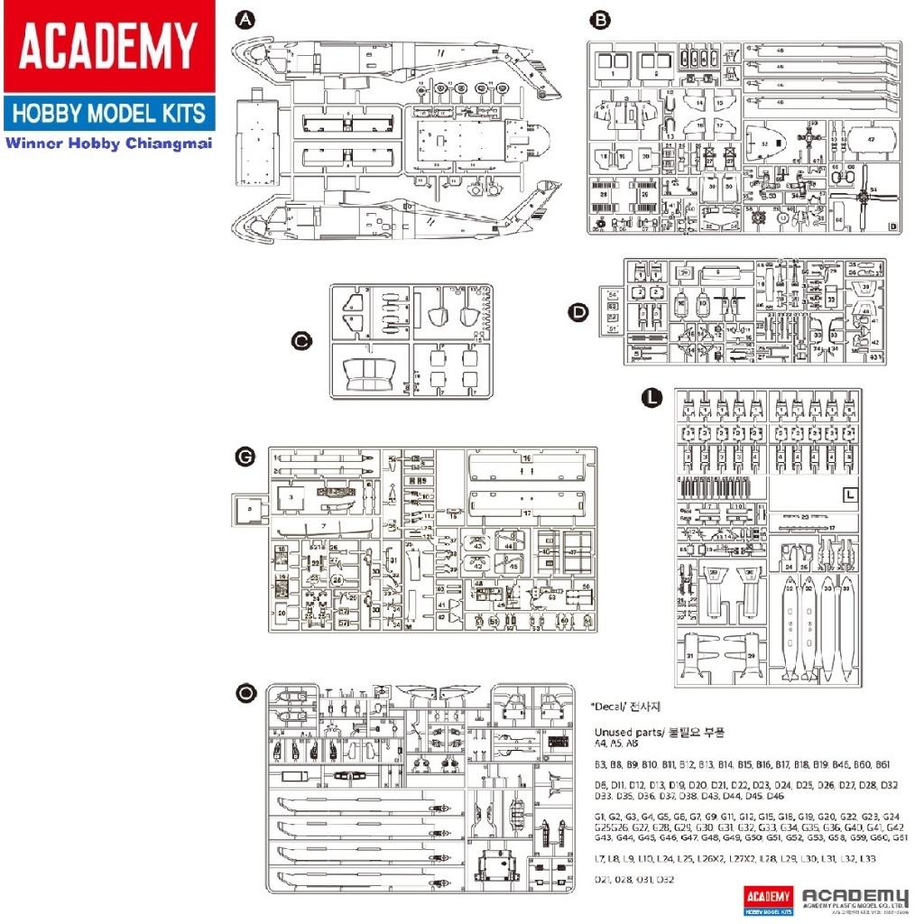 โมเดลเฮลิคอปเตอร์ Academy 12135 UH-60M Black Hawk Model Helicopter Kit 1/35 ราคา ถูกที่สุด ดีลบีเคเค แกลเลอรีภาพที่ 5