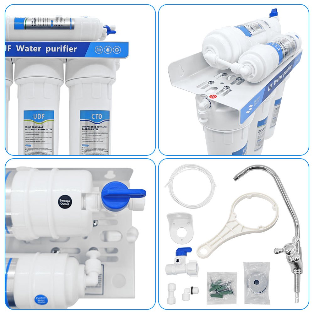 THE TIMES เครื่องกรองน้ำ 5 ขั้นตอน พร้อมอุปกรณ์ครบชุด แถมไส้กรองPPเพิ่ม อีก1อัน รับประกัน คุณภาพดี - รูปที่ 7