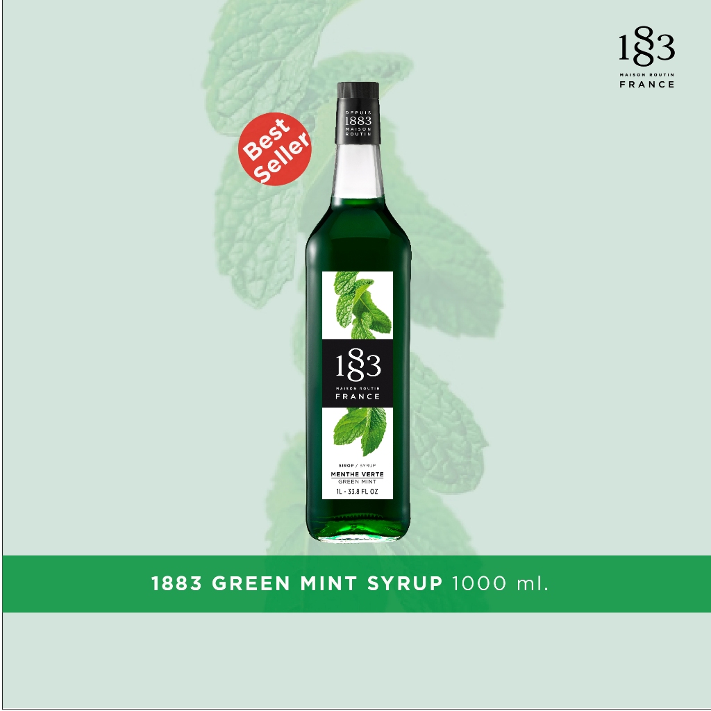 1883 Syrup น้ำเชื่อมกลิ่นกรีน มิ้นท์ รสชาติกลมกล่อม 1000 มล.(1883 GREEN MINT SYRUP 1000 ml.)