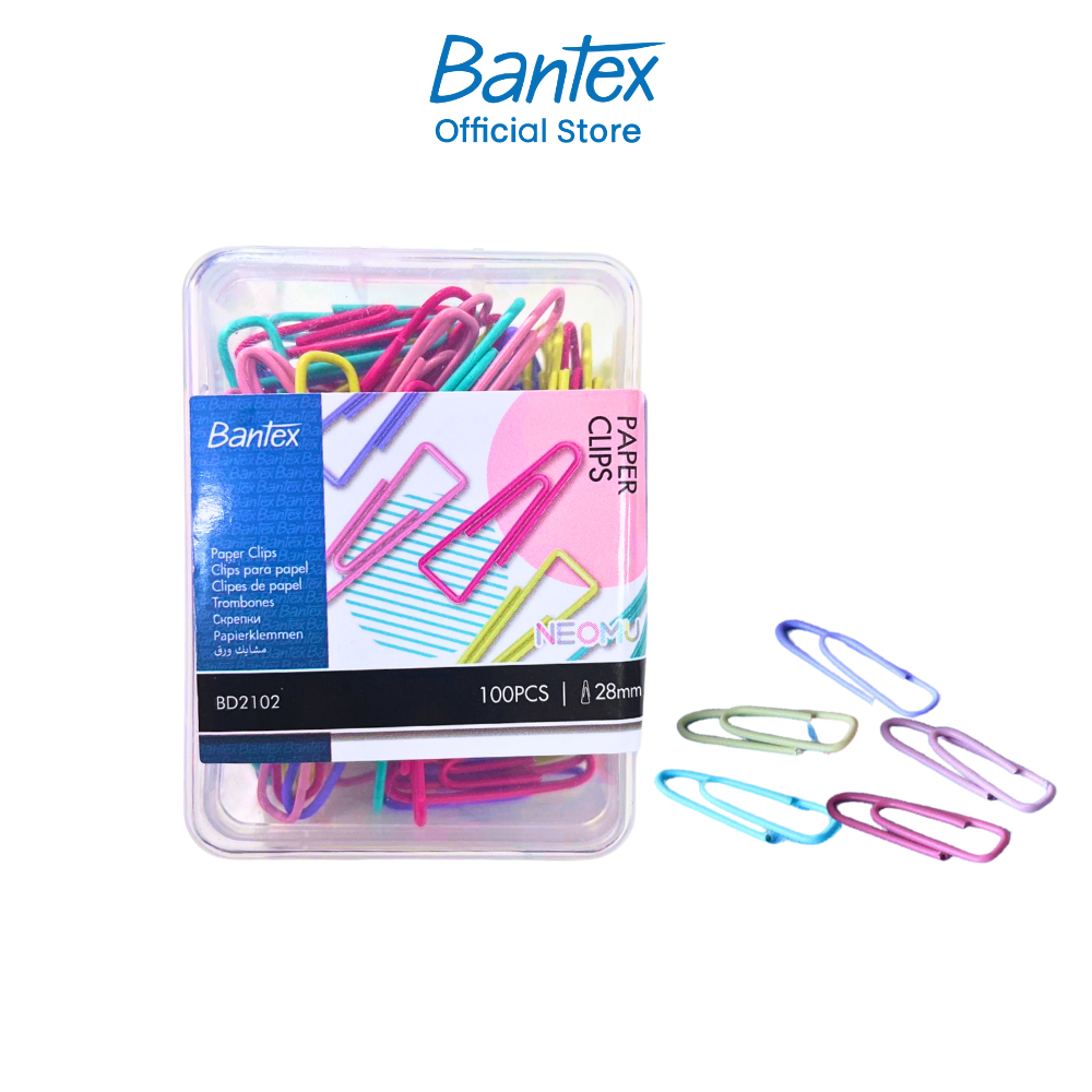 Bantex ลวดเสียบกระดาษ คลิปหนีบกระดาษ 100ชิ้น/กล่อง หนีบกระดาษ จัดระเบียบเอกสาร ค