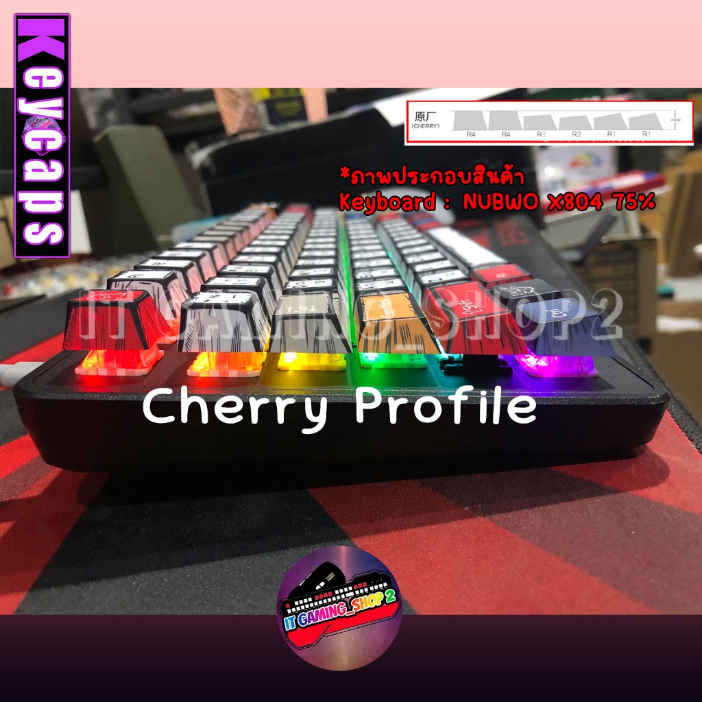 Keycaps COMICS (*ไม่ใช่คีย์บอร์ด) 130 Keys PBT Cherry Profile สำหรับ Mechanical Keyboard มี ภาษาอังกฤษ/ไทยและ Only ENG รูปที่ 5
