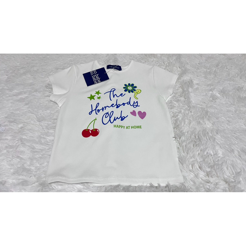 เสื้อครอป baby tee สกีนลายสุดน่ารัก ป้ายso babe