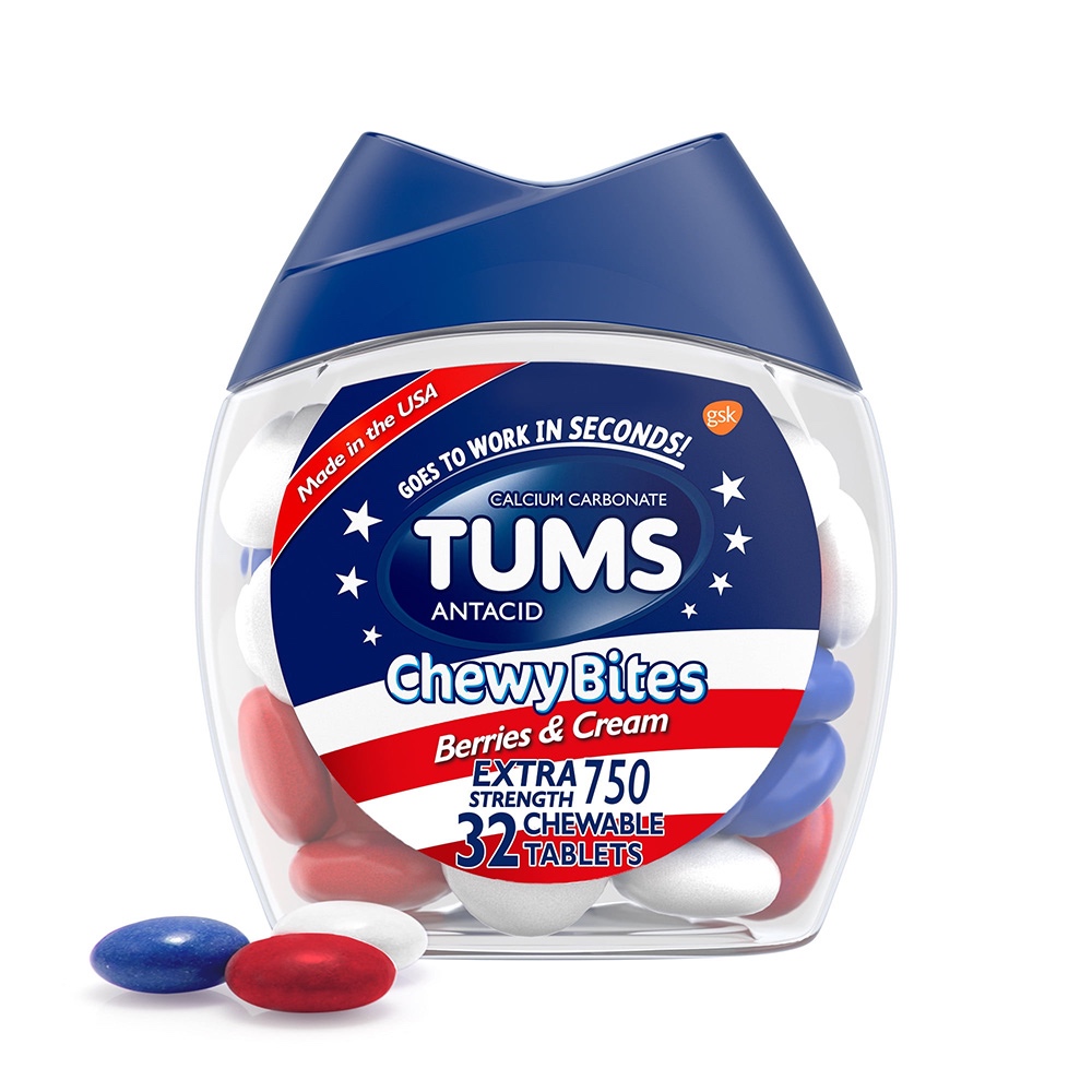 พร้อมส่ง 🚚 ส่งด่วนได้ ⚡️Tums Chewy Bites Heartburn Relief Antacid Chews รส Berries and Cream ขนาด 32