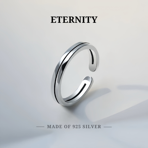 MEET💕แหวนเงิน Eternity แหวนปรับขนาด แหวนเงินสวยๆ แหวนมงคล แหวนแฟชั่น แหวนแท้ เซตแหวน แหวนผู้หญิง