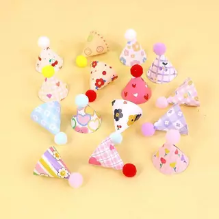 หมวกจิ๋วแต่งเค้กวันเกิด หมวกแต่งเค้กแฟนซี ชุด15ชิ้น (กล่องชมพู)