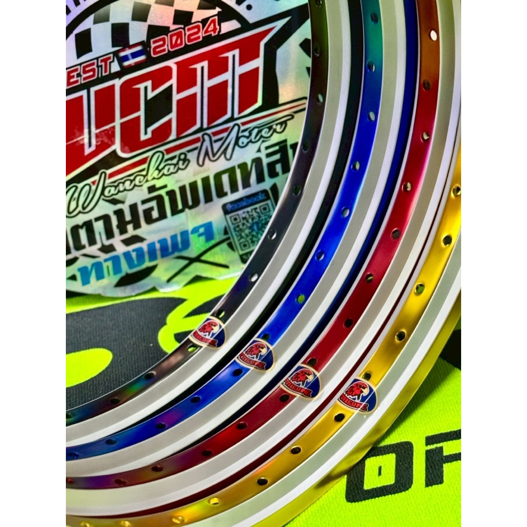 ล้อทูโทนทรงเอ FALCONE ARGON ฟาคอลงานสวย1.4-17 1คู่=2วง