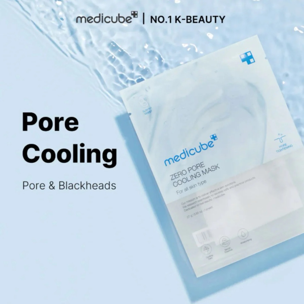 พร้อมส่ง*🩵MEDICUBE Zero Pore Cooling Mask 27g ไม่แท้ยินดีคืนเงิน