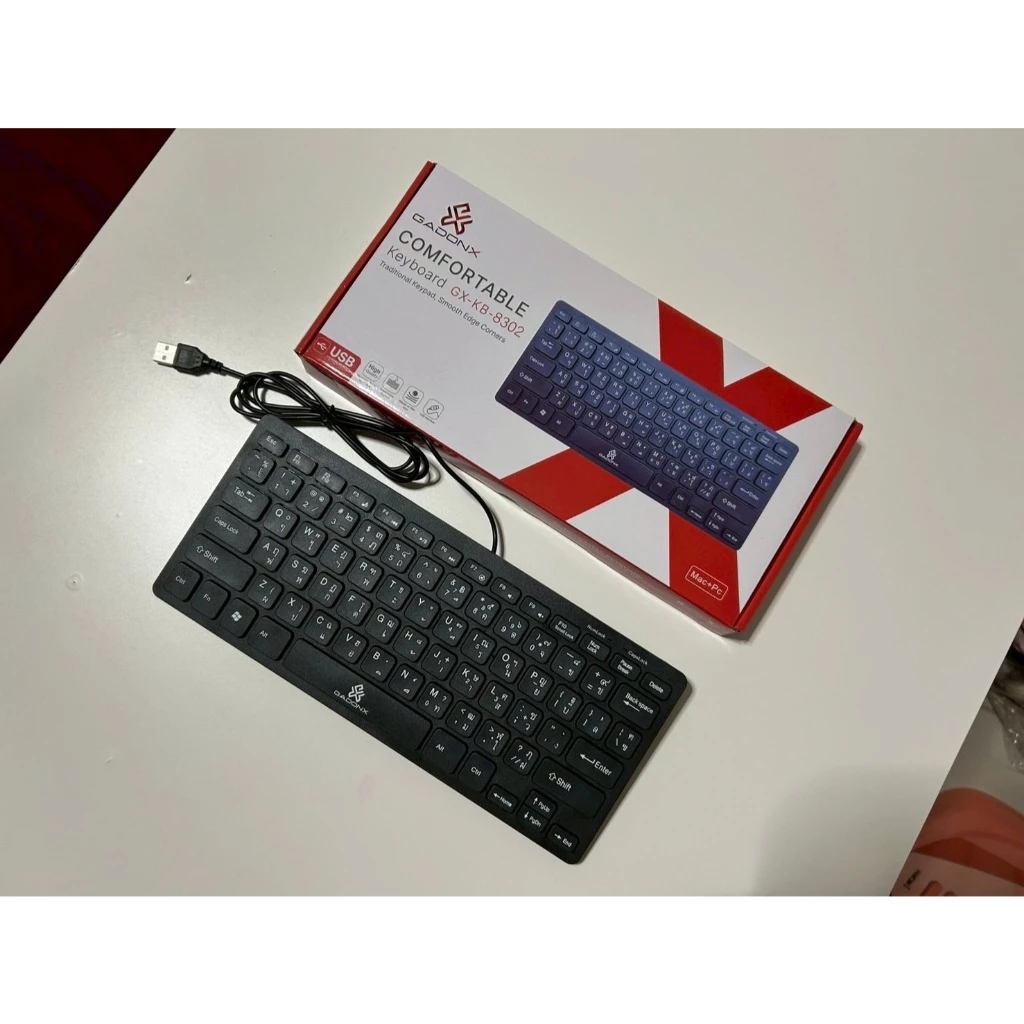 คีย์บอร์ด USB GXKB-8302 แบบมีสาย ภาษาไทย/อังกฤษ thumbnail 9