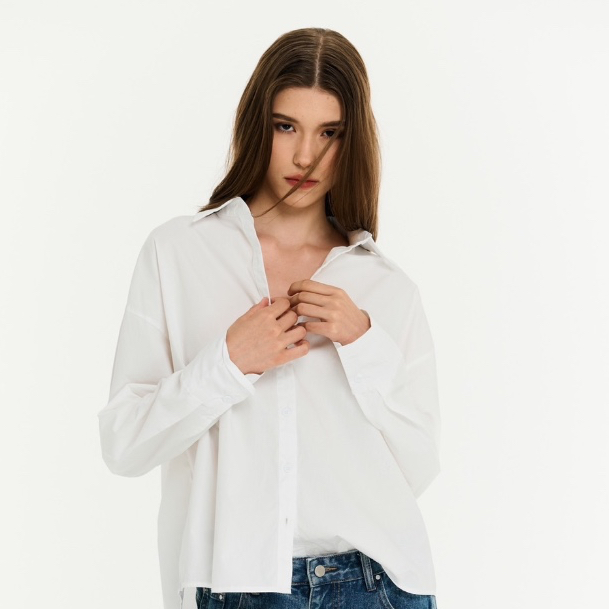 Withit Signature Shirt เสื้อเชิ้ตทรงโอเวอร์ไซส์ - TPW07555