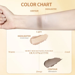 bnb barenbliss Mochi Paste Powder Duo Palette Contour&highlighter คอนทัวร์และไฮไลท์เตอร์ช่วยเพิ่มกรอบหน้าให้ดูมีมิติ
