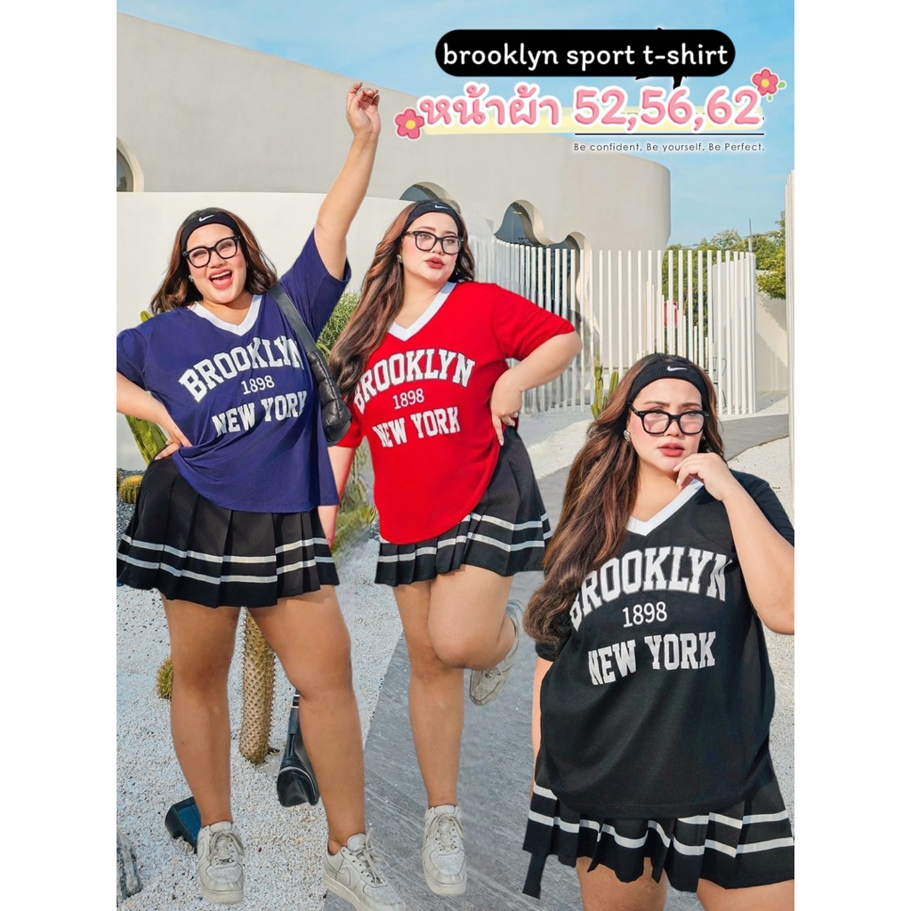 เสื้อยืดsportsและกระโปรงเทนนิส|bigsize|52,56,62
