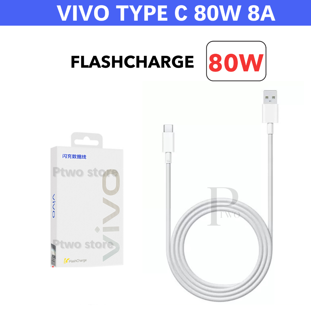 สายชาร์จ สำหรับ Vivo Type C 8A 80W Flash Charge USB  V40 V29 V30 V30 Pro Y100 5G X80 X80 Pro iQOO Z7