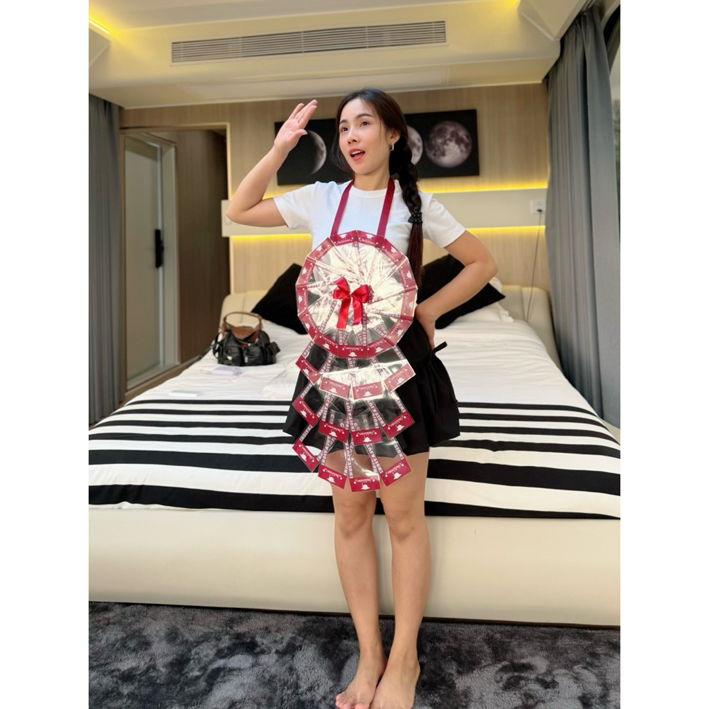 (55) พวงมาลัยใส่ธนบัตร 25 ซอง ใส่ได้ทุกแบงค์ ของขวัญปัจฉิม ของขวัญรับปริญญา