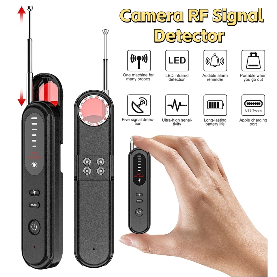 T01 เครื่องตรวจจับ GPS ตรวจจับกล้องซ่อน ที่มีสัญญาณมือถือ 2.4G-5G ติดตามสมาร์ทโฮม สแกนสัญญาณ จีพีเอส