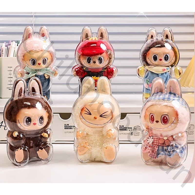 【พร้อมส่งจากไทย】เคสใสป้องกัน Labubu V1 V2 เคสใสป้องกัน Labubu จี้กระเป๋าเป้ป้องกัน CocaColaโคคาโคล่า