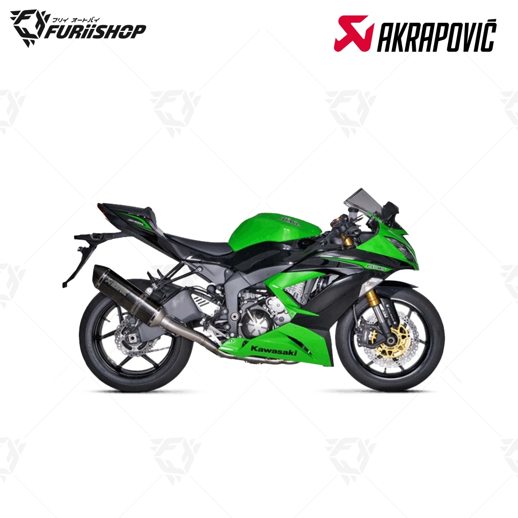 ท่อสูตร/ท่อแต่ง/ท่อไอเสีย Akrapovic Evo Carbon Logo Aluminium : for Kawasaki ZX6R 2019-2022