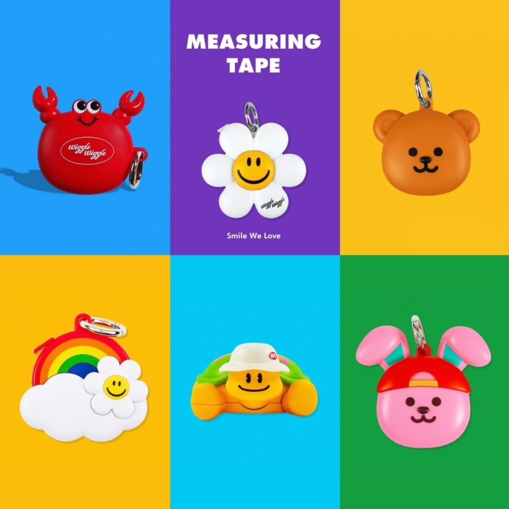 Wiggle Wiggle สายวัด + พวงกุญแจห้อยกระเป๋า ของแท้ 100% ❤️ (มีหลักฐานการสั่งซื้อ)