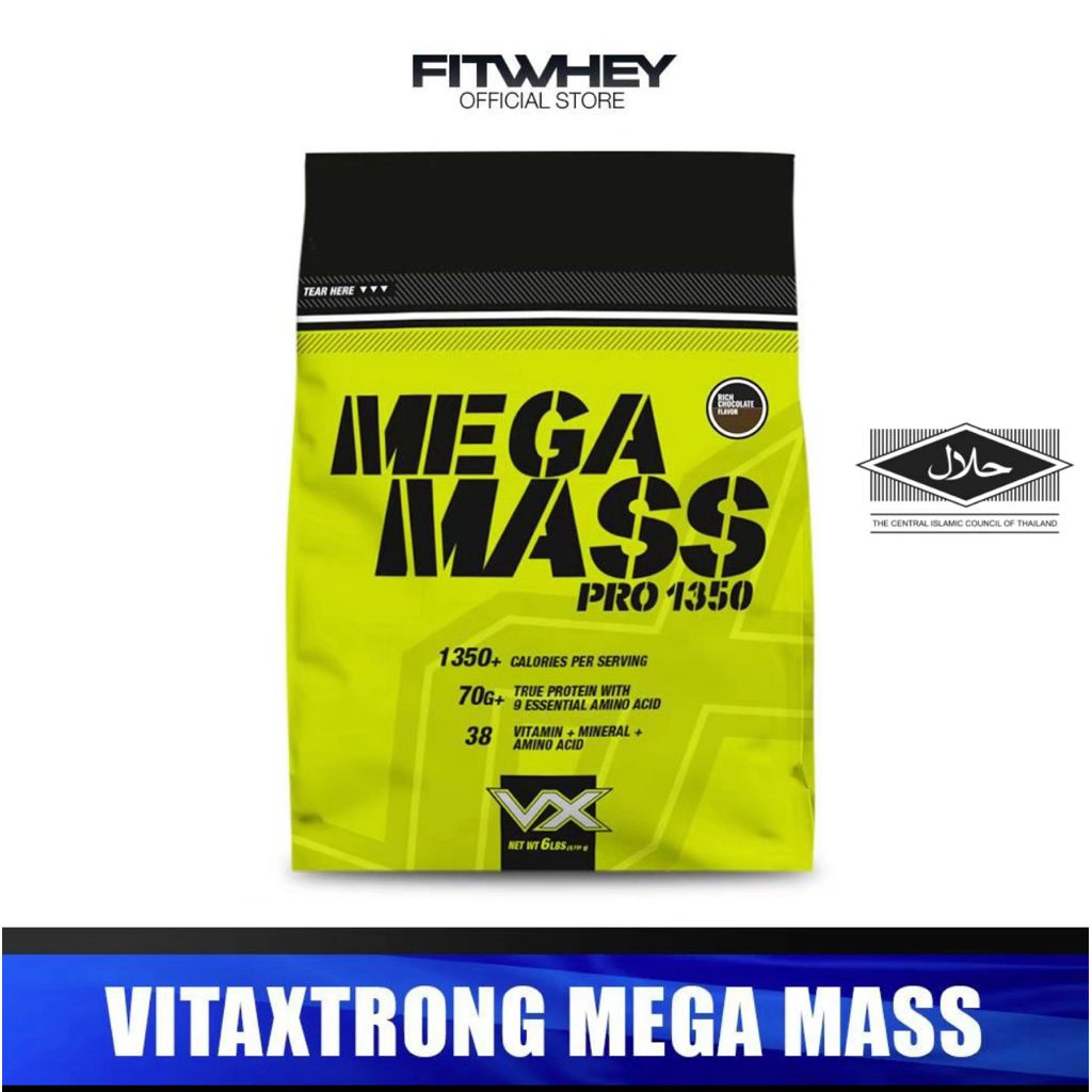 VITAXTRONG MEGA MASS PRO (6 LB)  MASS PROTEIN 70G Rich Chocolate