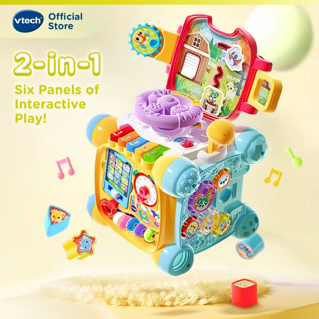 VTech Twist and Play Cube Baby Shape Shorter toys Activity Center cube baby toys [80-557203] ลูกบาศก์บิดและเล่นสำหรับเด็