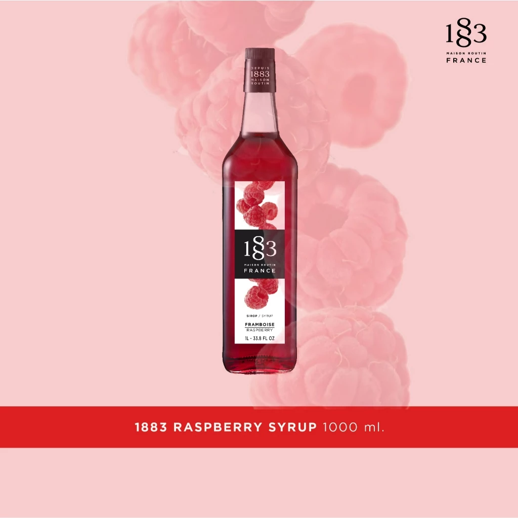 1883 น้ำเชื่อมกลิ่นราสเบอร์รี่ | RASPBERRY SYRUP 1000 ml. (SKU 1645)