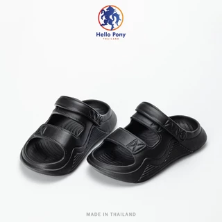 Hello Pony รองเท้าแตะรัดส้น ทรงมินิมอล รองเท้าแบบสวม สายคาดคู่ EVA แฟชั่น พื้นนุ่ม กันลื่น MHM4010