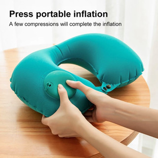 พร้อมส่ง หมอน ขนาดพกพา หมอนเป่าลม รูปตัวยู ใบใหญ่ น้ำหนักเบา…