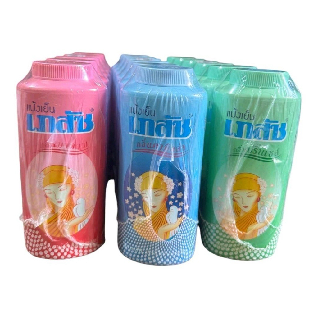 (แพ็ค6กระป๋อง) แป้งเย็นเภสัช แป้งโรยตัว ขนาด100กรัม