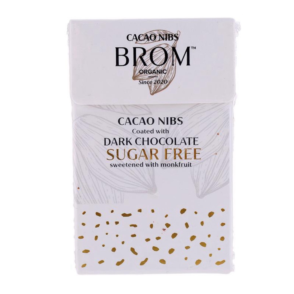 [ส่งด่วน] Brom Dark Choc Sugar Free/CaCao Nibs Apricot Choc/Cacao Coated 60%Dark 35g บรอมช็อกโกแลตนำเข้า