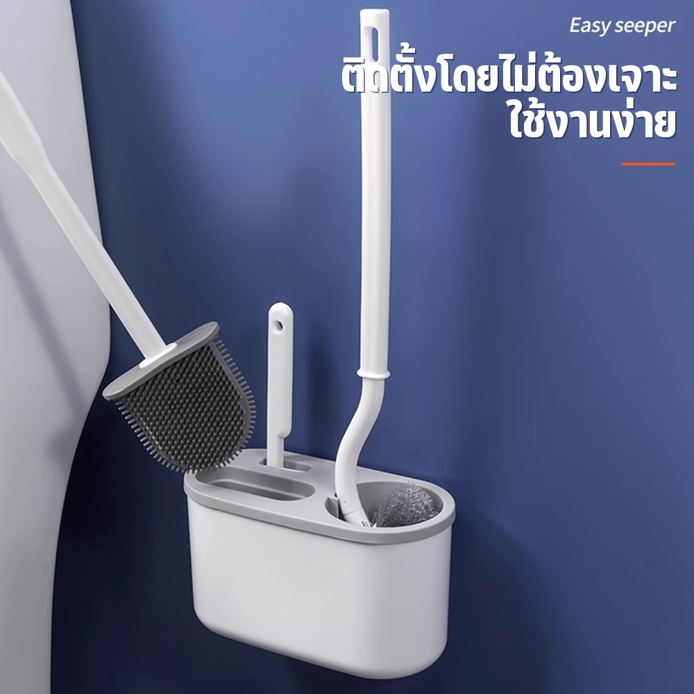 แปรงขัดห้องน้ำ แปรงทำความสะอาดพื้น แปรงขัดห้องน้ำซิลิโคน วัสดุPP คุณภาพสูง พร้อมที่เก็บ ชุดเซ็ต3in1CODจัดส่งจากกรุงเทพฯ