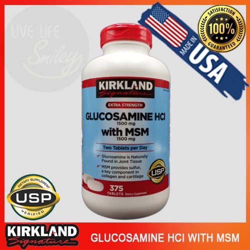 Glucosamine 1500mg + MSM 1500 mg 375 เม็ด