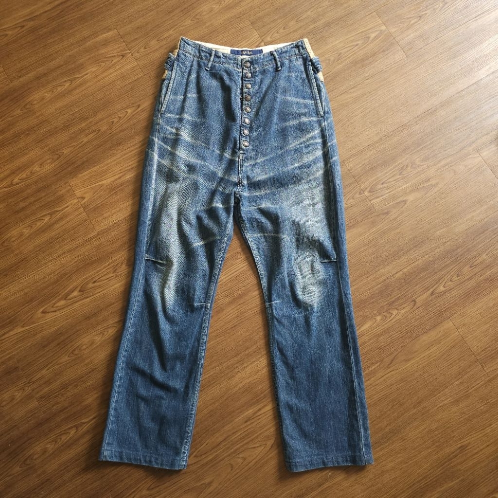 Kapital Indigo Hemp Denim Clown Trousers Made in Japan