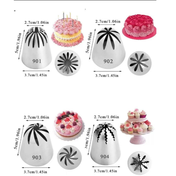 หัวบีบใหญ่มาก ตกแต่งเค้ก ทำหน้าเค้ก 901/902/903/904