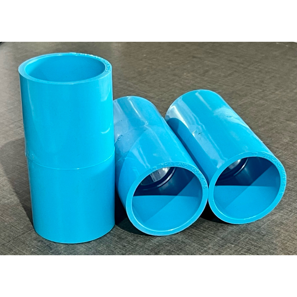 (แพ็ค10,15ชิ้น) ต่อตรงหนา 11/2“ (นึ้วครึ่ง) PVC13.5 ตรา TOP
