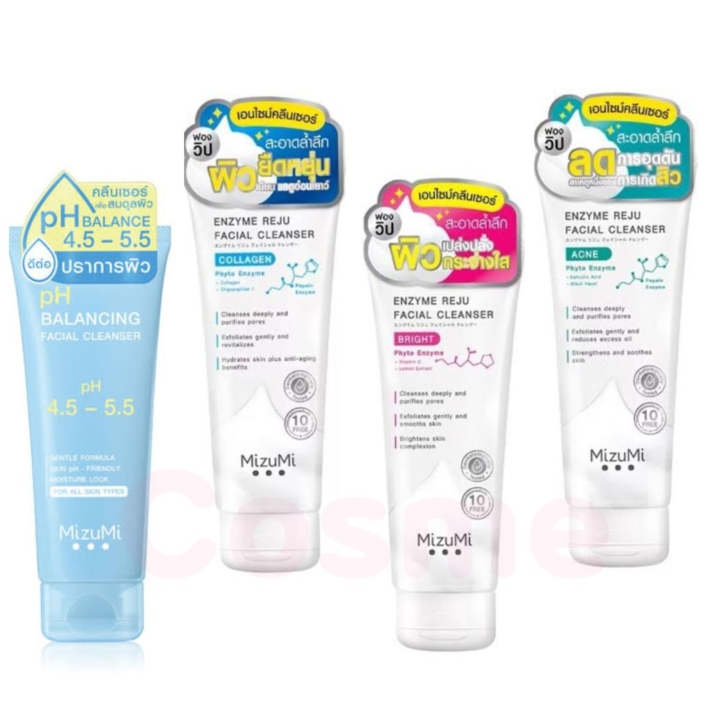 MIZUMI ENZYME REJU FACIAL CLEANSER 100 มล. มิซึมิ วิปโฟม เอนไซม์ มี 3 สูตร