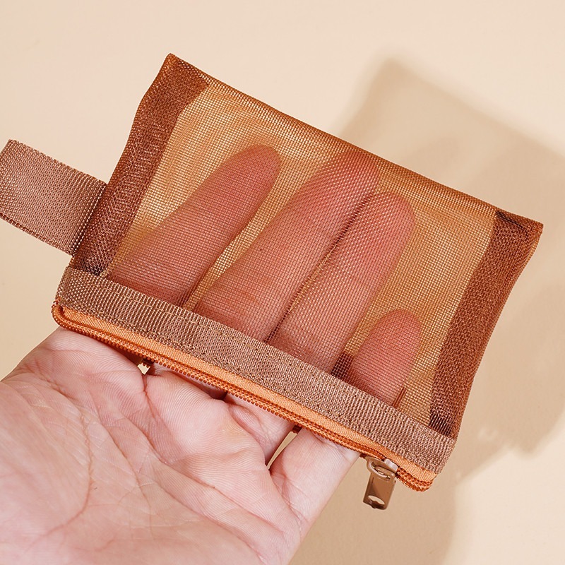 ถุงผ้าตาข่ายสำหรับ กระเป๋าใส่เหรียญนักเรียน กระเป๋าใส่เหรียญพกพา กระเป๋าเก็บหูฟัง กระเป๋าใส่เครื่องสําอาง - รูปที่ 3