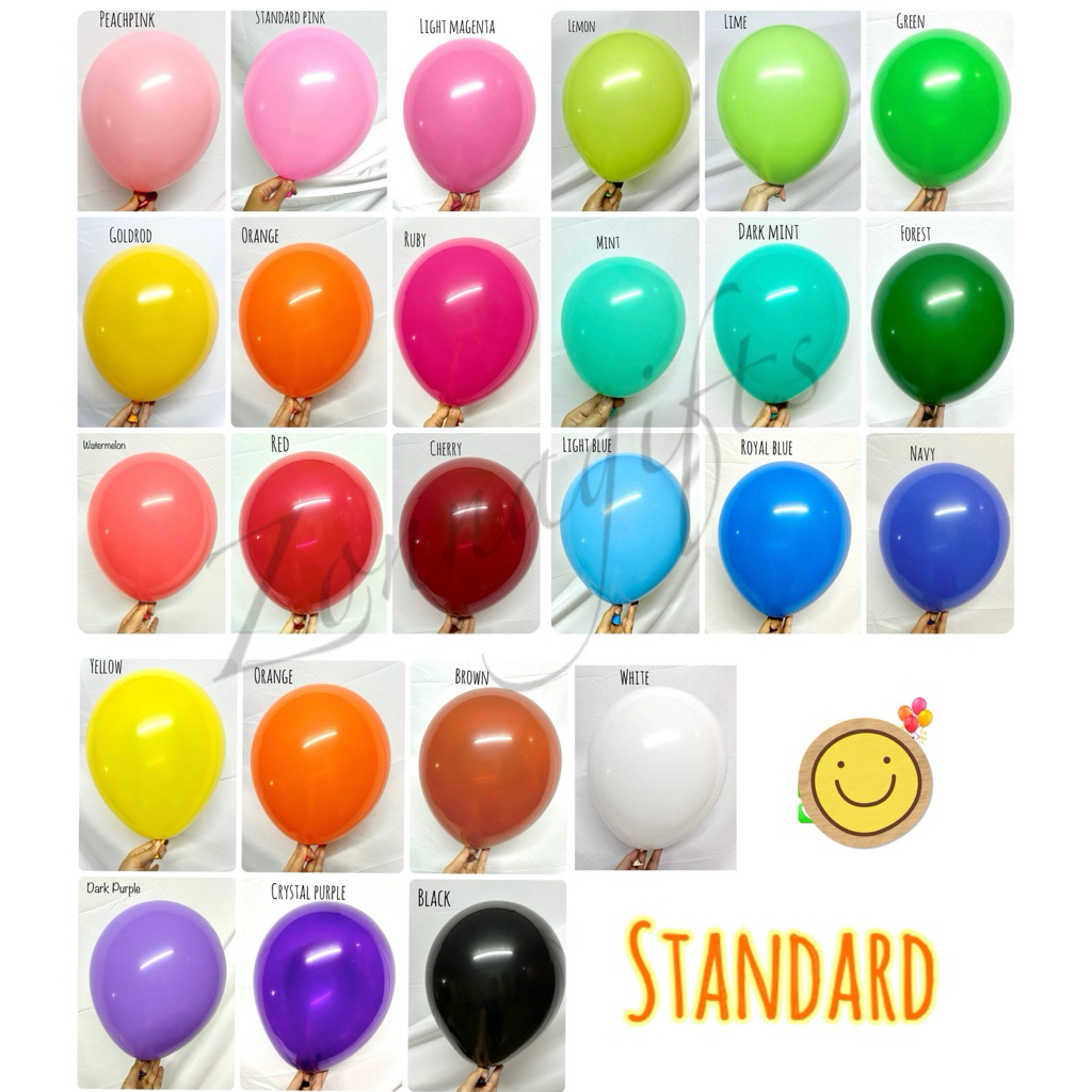 ลูกโป่งกลม6, 12, 18นิ้ว สีแมท พาสเทล เรโทร เนื้อหนา สีสวย พร้อมส่งจากไทย