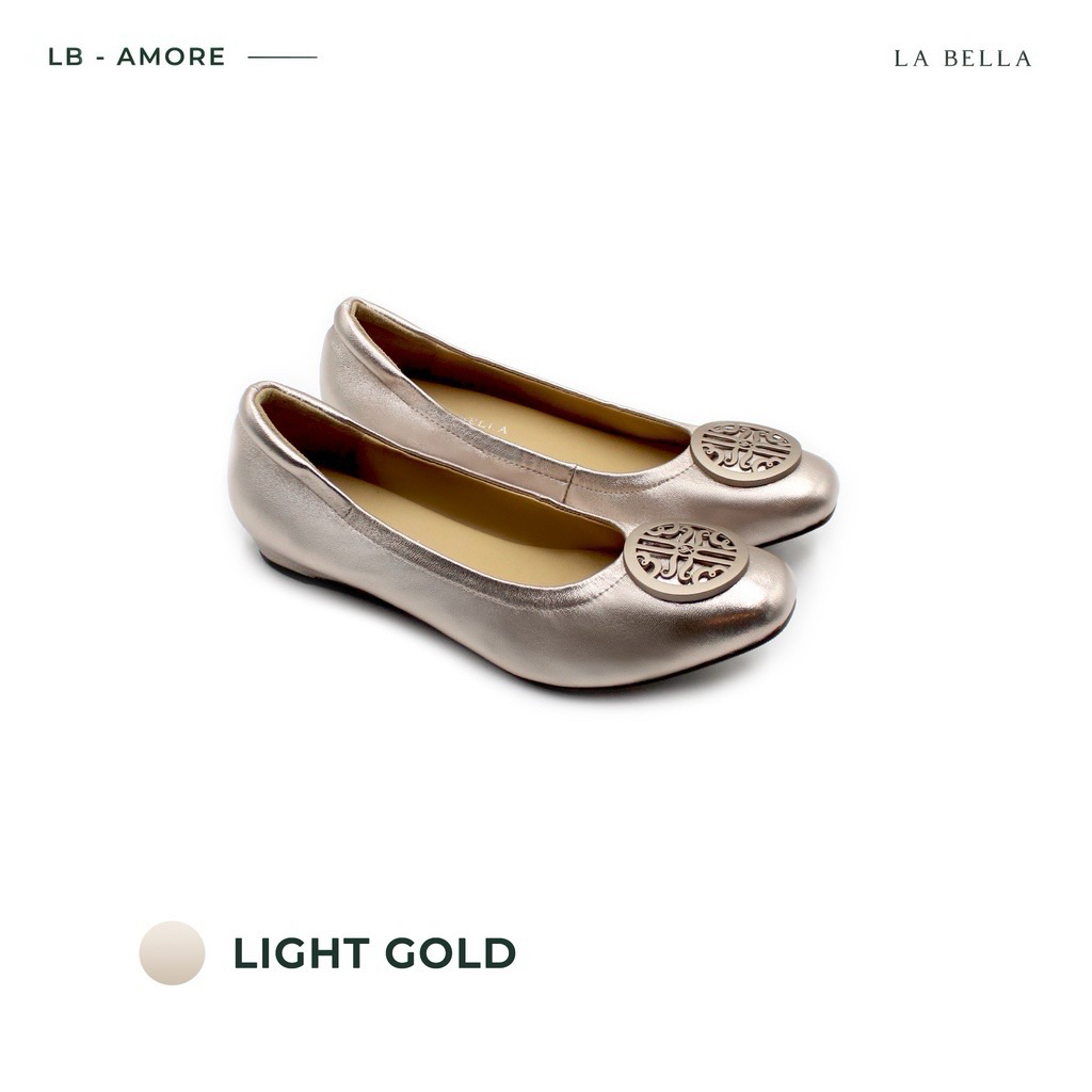 LA BELLA รุ่น LB AMORE (Light Gold) Size42 พร้อมกล่อง