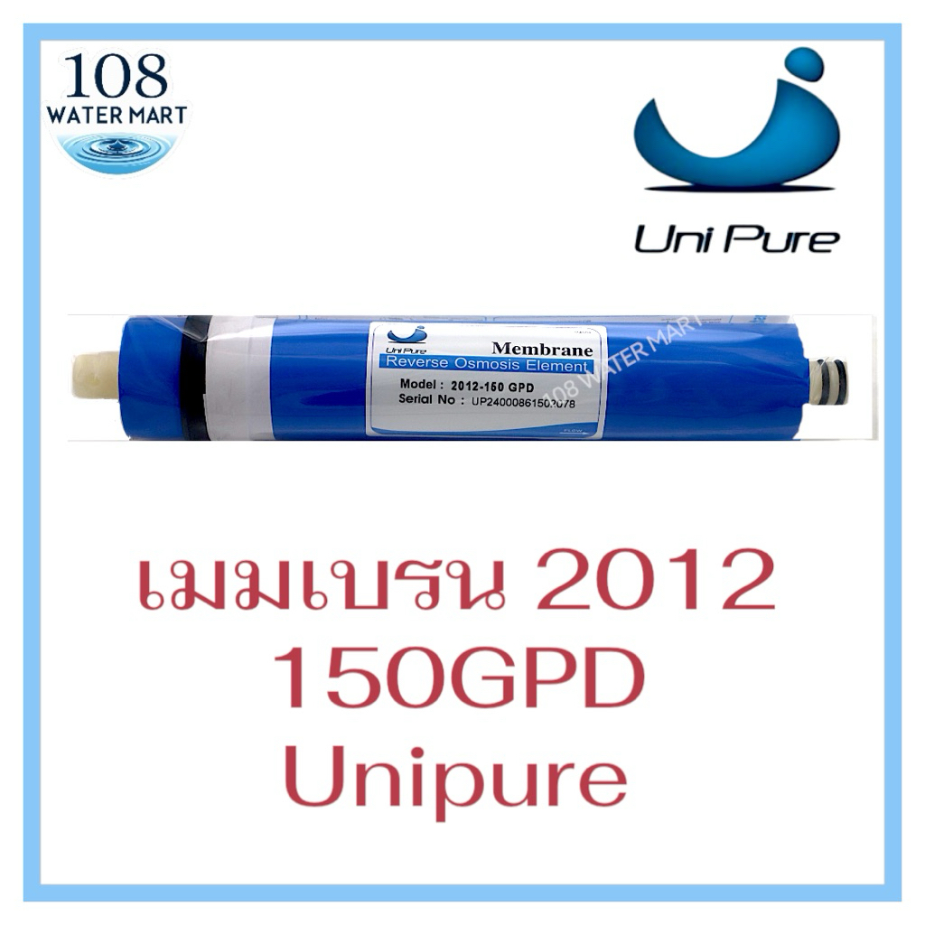 ไส้กรองน้ำ เมมเบรน RO 75 GPD 150 GPD 200 GPD Unipure Mambrane RO อาร์โอ