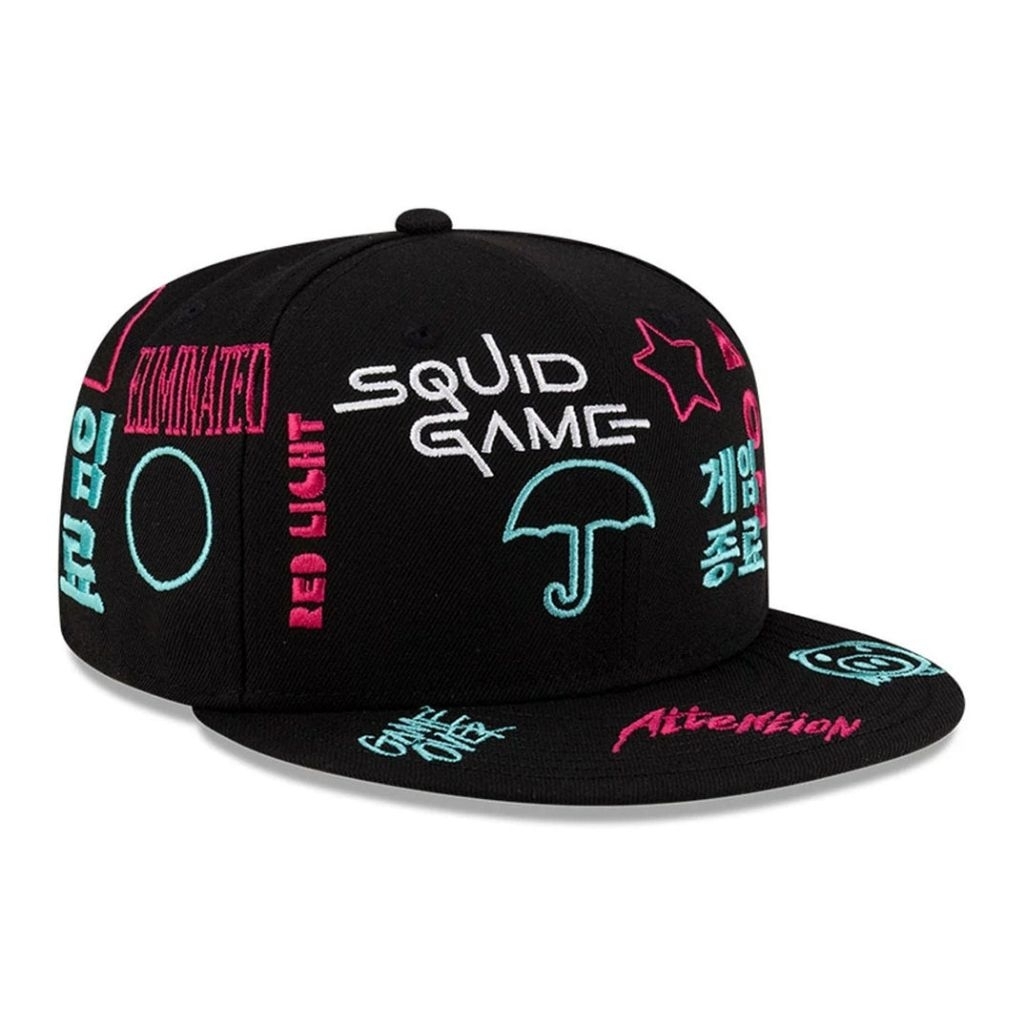 Netflix Squid Game Scribble Black 59FIFTY Fitted Cap