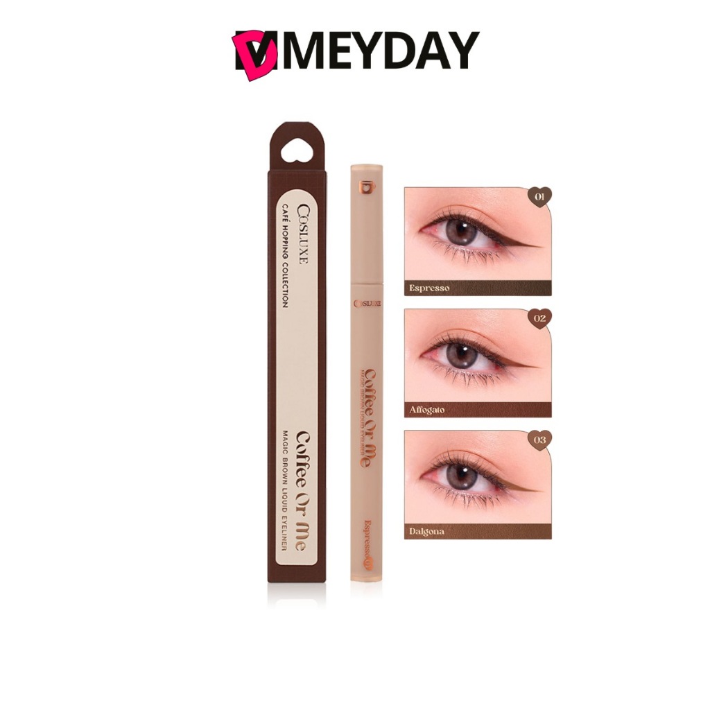 Cosluxe คอสลุคส์ Coffee Or Me Magic Brown Liquid Eyelinerคอฟฟี่ ออร์ มี เมจิค บราวน์ ลิควิด อายไลเนอร์ 0.5 ml.