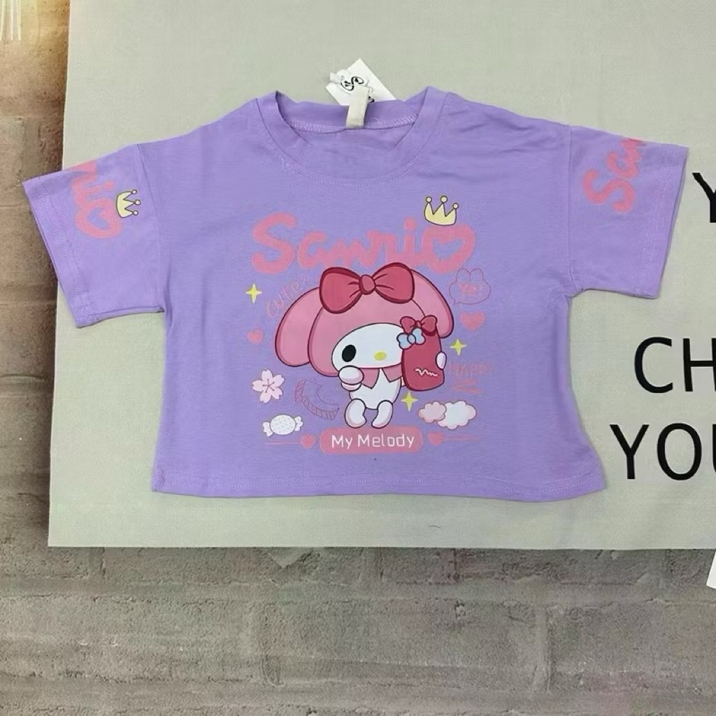 เสื้อคอปแฟชั่นเอวลอยเด็กผู้หญิง5-12ขวบพร้อมส่ง140-170CM