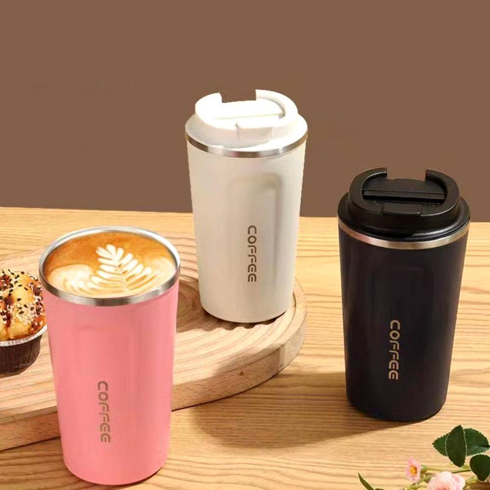 แก้วกาแฟ สแตนเลส 380ml มีทั้งหมด 5 สี H002