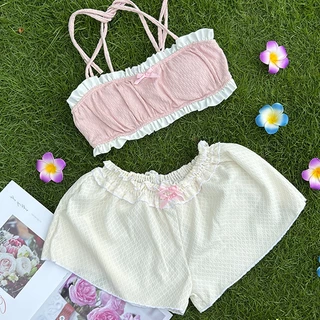 ส่งไวจากไทย ชุดว่ายน้ำแฟชั่น ชุดไปทะเล ทูพีช ชุดน่ารัก มีฟองน้ำ summer beach#0879