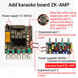 ZK TB21F แท้ แอมป์จิ๋วแรงๆ12v แอมป์จิ๋วบลูทูธ แอมป์ zk tb21f อุปกรณ์รับและขยายเสียง แอมป์จิ๋ว tb21f แท้ชิปใหญ่ แอมtb21f