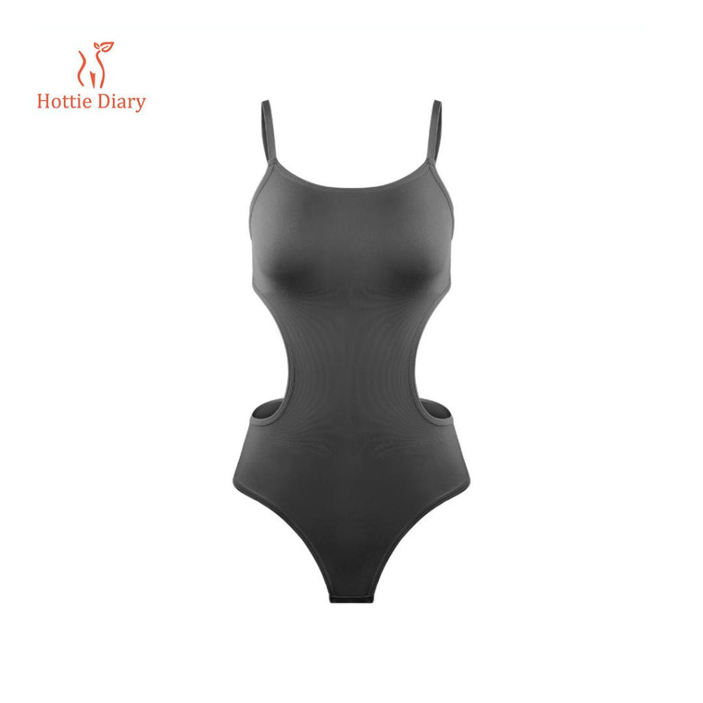 [Hottie Diary] ชุดกระชับสัดส่วนเว้าข้าง บอดี้สูทไร้ตะเข็บ กางเกงชั้นใน กางเกงชั้นในทรงเข้ารูป สีดำ