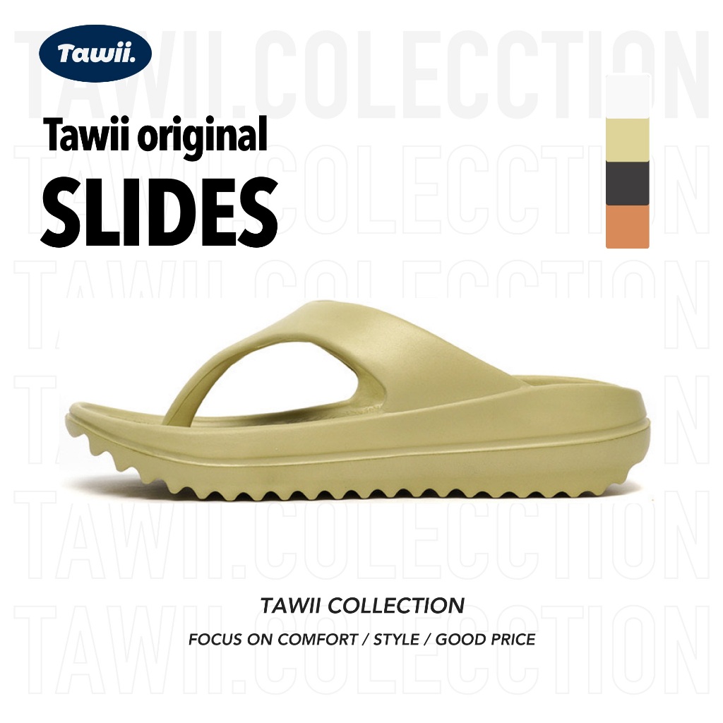 Tawii. Korean ผู้หญิง รองเท้าหนีบ พื้นหนา รองเท้าแตะแบบหนีบรุ่นรองเท้าหน้าฝน รองเท้าแตะแบบส้นลิ่ม