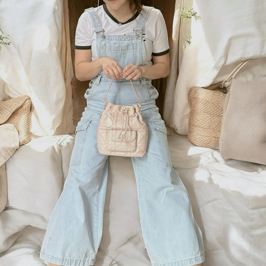 Natty 23cm กระเป๋าขนมจีบ หนังแกะ แบรนด์Lovera