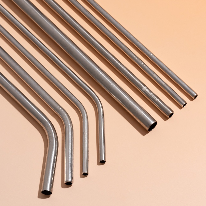 Stainless-Steel Straws หลอดสแตนเลสใช้ซ้ำได้ เป็นมิตรกับสิ่งแวดล้อม