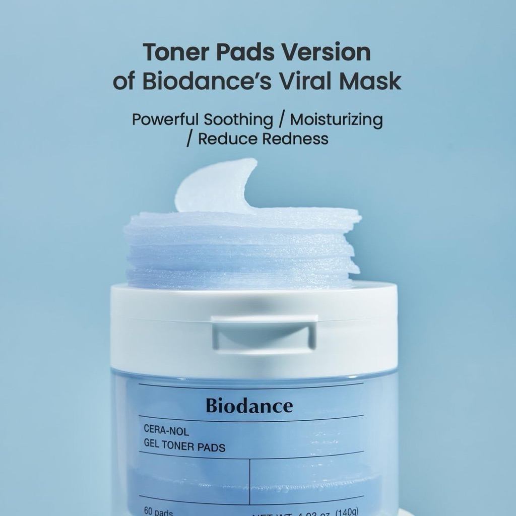 🩵Biodance Cera-nol Gel Toner Pads (60Pads)🩵